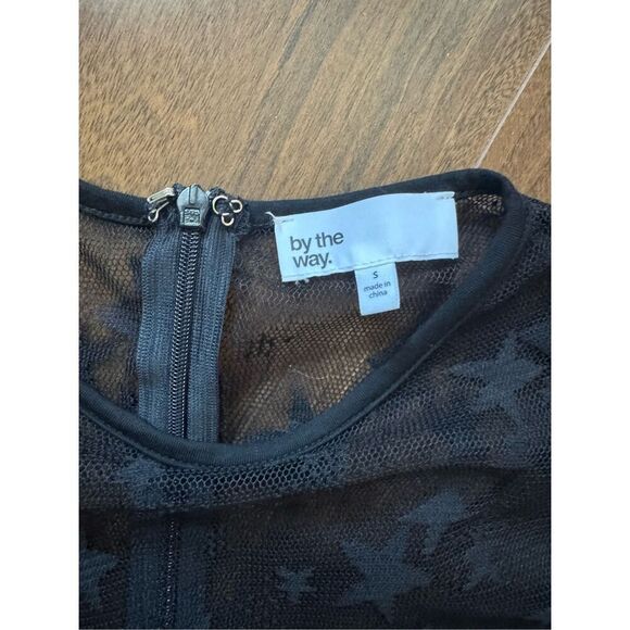 by the way. abel sheer skater dress in Black Star - Picture 5 of 8